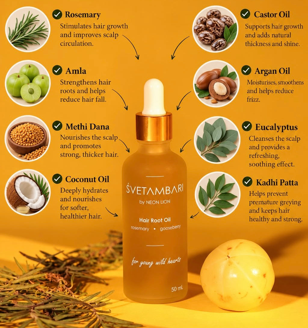 Śvetambari Hair Oil - Rosemary & Gooseberry