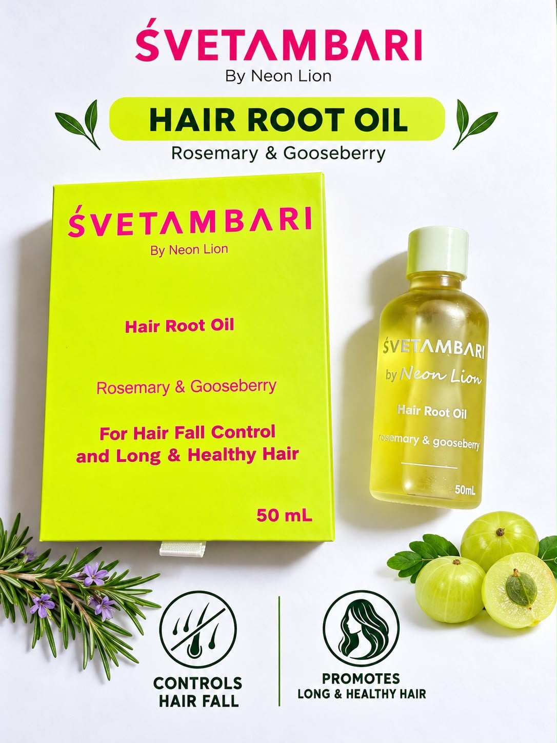 Śvetambari Hair Oil - Rosemary & Gooseberry